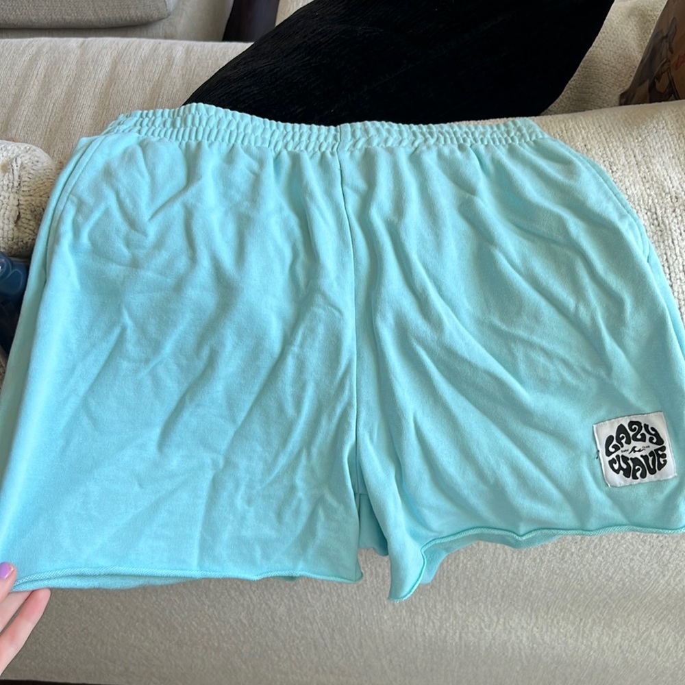 super pretty blue biker shorts